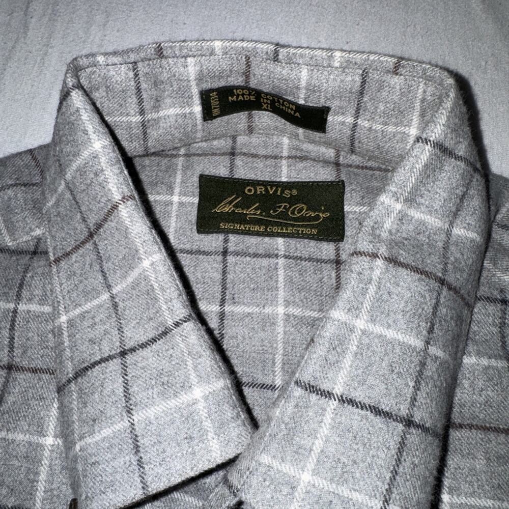 Orvis Button Down LS Shirt Men's XL Multicolor Plaid 100% Cotton (Lot Of 2) - Picture 4 of 12